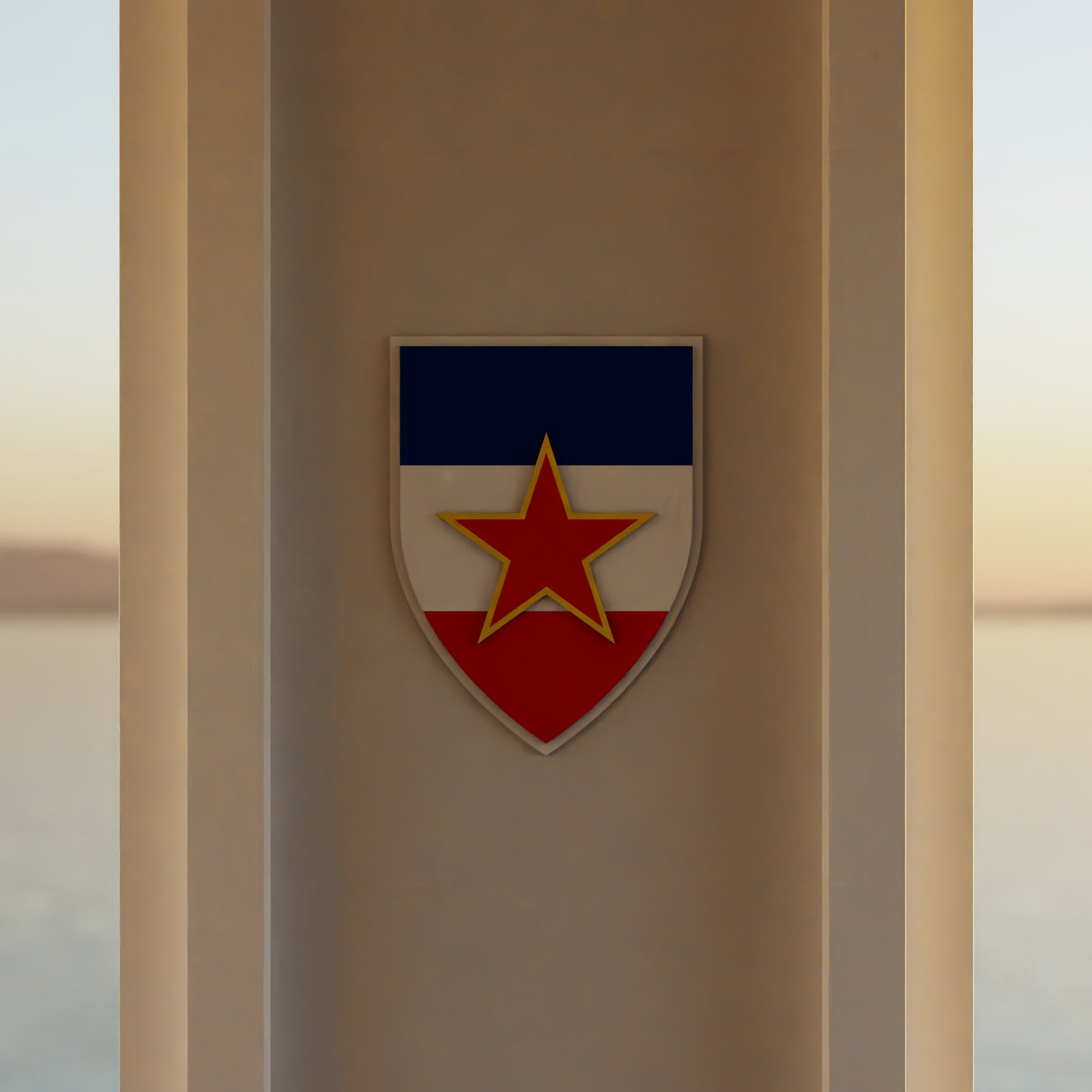 yugoslavia_shield room_with_sunset