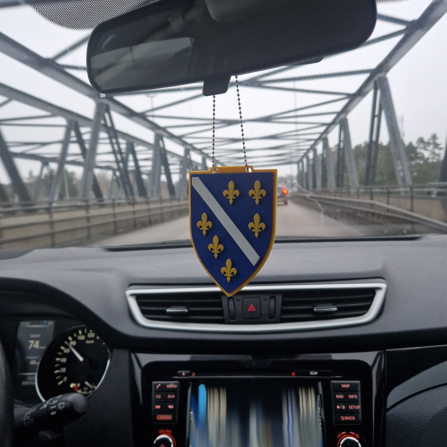 Republic Bosnia and Herzegovina Car Hanging Ornament